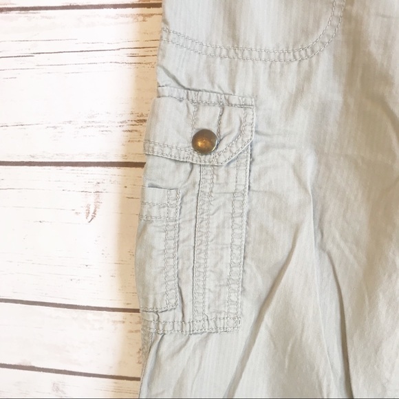 Anthropologie Hei Hei Gray Cropped Cargo Pants 2 - Picture 6 of 8